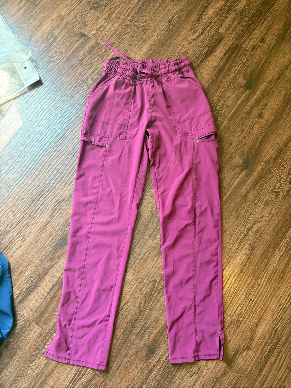 Scrubstar Magenta Cargo Scrub Pants with Drawstring